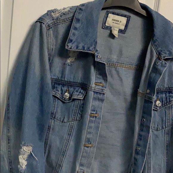 Distressed denim jacket - Picture 2 of 2